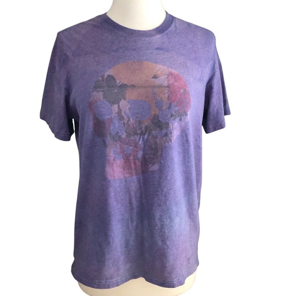 PS Paul Smith Floral SKULL Overlaid Screen-Printed T Shirt Unisex size M
